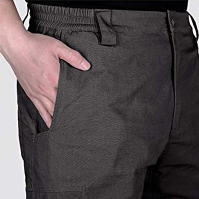 Pantaloni tattici neri 2 tasche oblique anteriori