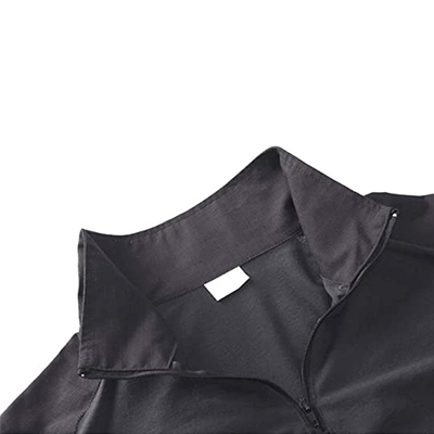 Camicia da combattimento grigia con cerniera