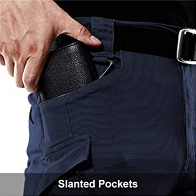 Pantaloni tattici Tasche oblique blu navy militari