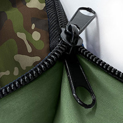 Sacco a pelo dell'esercito con doppia cerniera di protezione