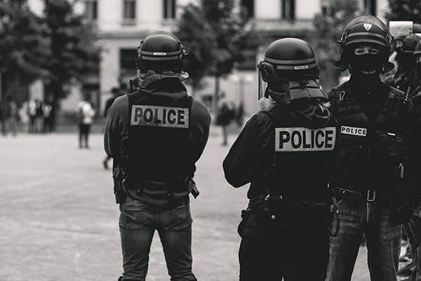 giubbotto antiproiettile della polizia