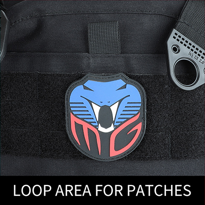 10x12 Plate Carrier Black Loop Area per Pathces