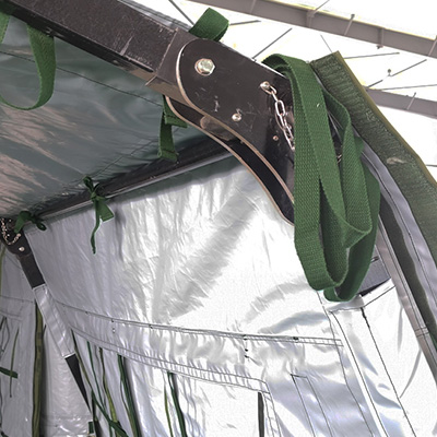 Tubo d'acciaio spruzzato di plastica della tenda militare