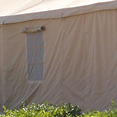 Tenda per disastri dell'esercito Design della finestra umanizzato