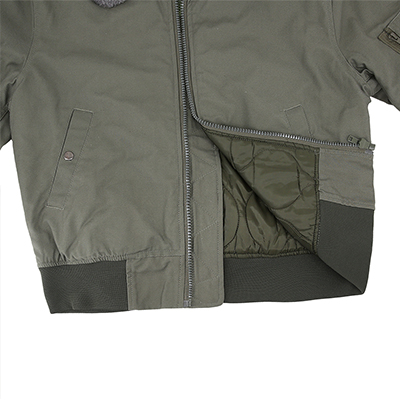 Giacca bomber da volo militare con orlo elastico