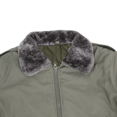 Bomber da volo militare con colletto in pile