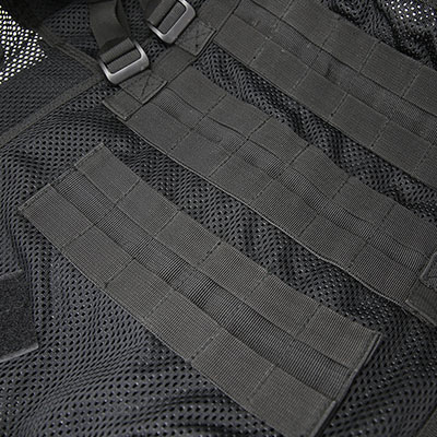 Mesh Cross Draw Gilet tattico posteriore Molle Webbings