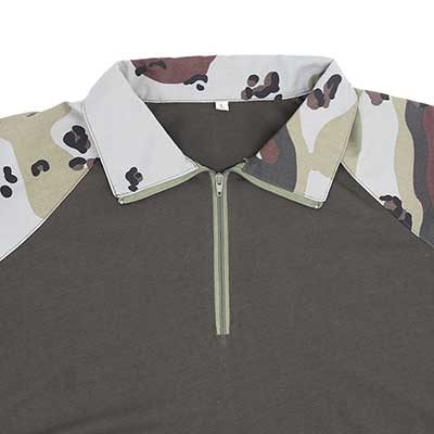 Colletto con cerniera della camicia da combattimento