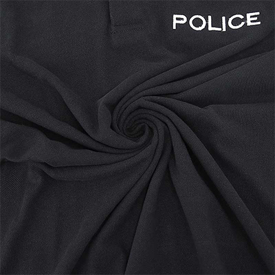 Polo Custom Police nere Tessuti durevoli e traspiranti